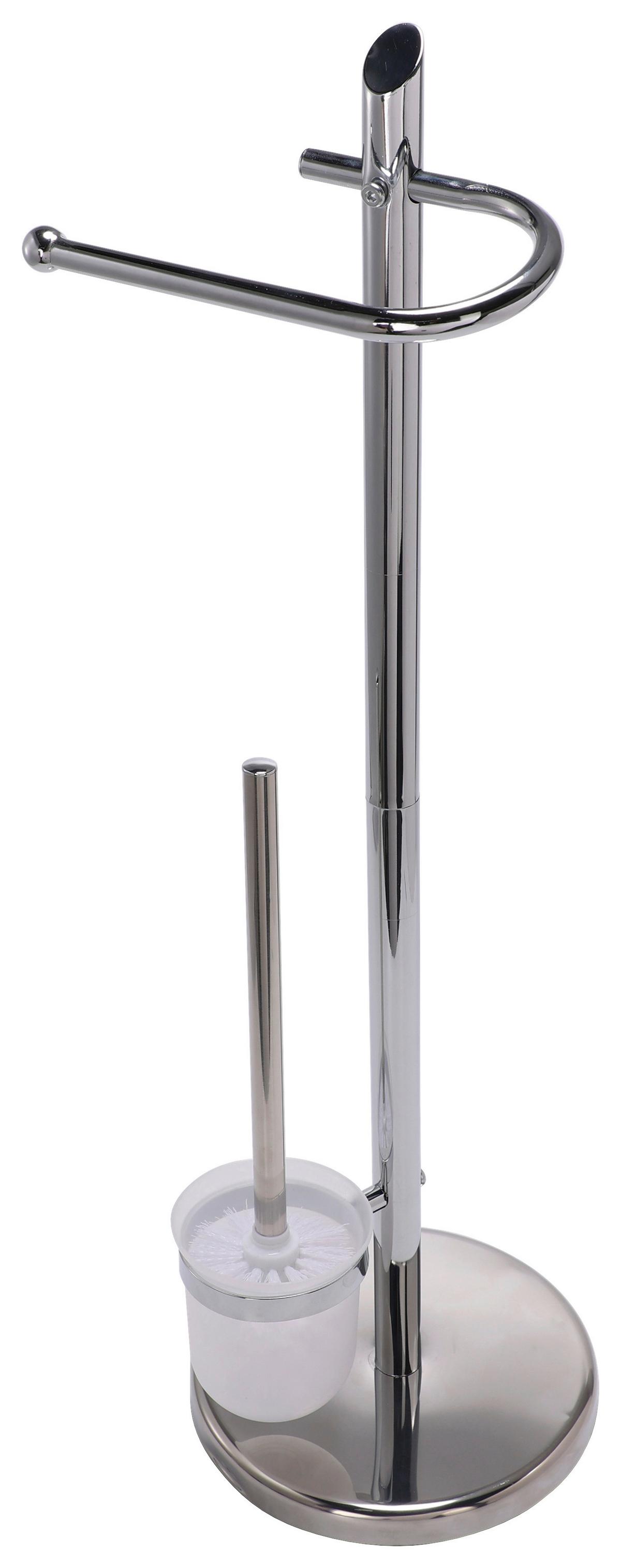 Garnitura Toaletne Četke Como 1 - bijela/boje kroma, Konvencionalno, metal/plastika (20/73,5/20cm) - Homezone