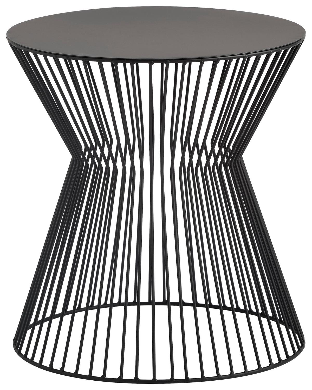 STOLIK BOCZNY MARA - czarny, Trend, metal (35/35/38cm) - Carryhome