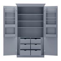 Bufet ALVARO - gri, Modern, lemn (122/220/54cm) - Bessagi Home