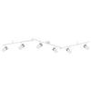 Strahler Brisbon Weiß/Nickelfarben max. 25 Watt - Transparent/Weiß, Design, Kunststoff/Metall (180/8/18,5cm) - Globo