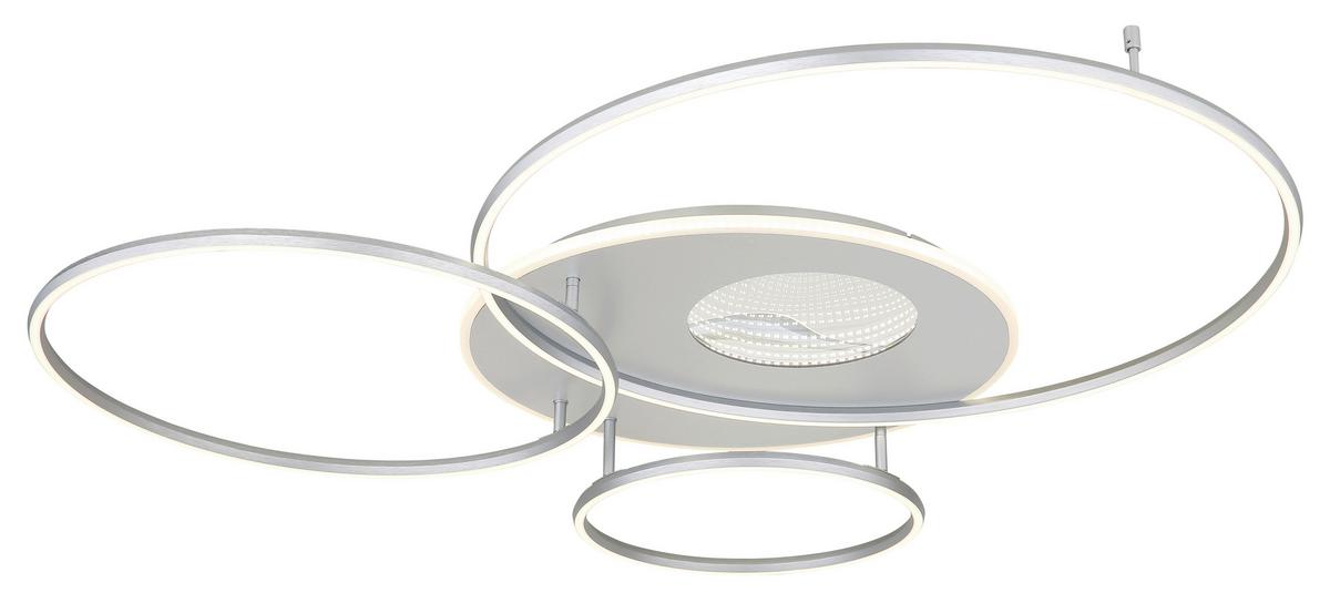 LAMPA SUFITOWA LED 48466-70ASH  INVERTINA - kolor srebrny/opal, Design, tworzywo sztuczne/metal (126,4/105,3/13cm) - Globo