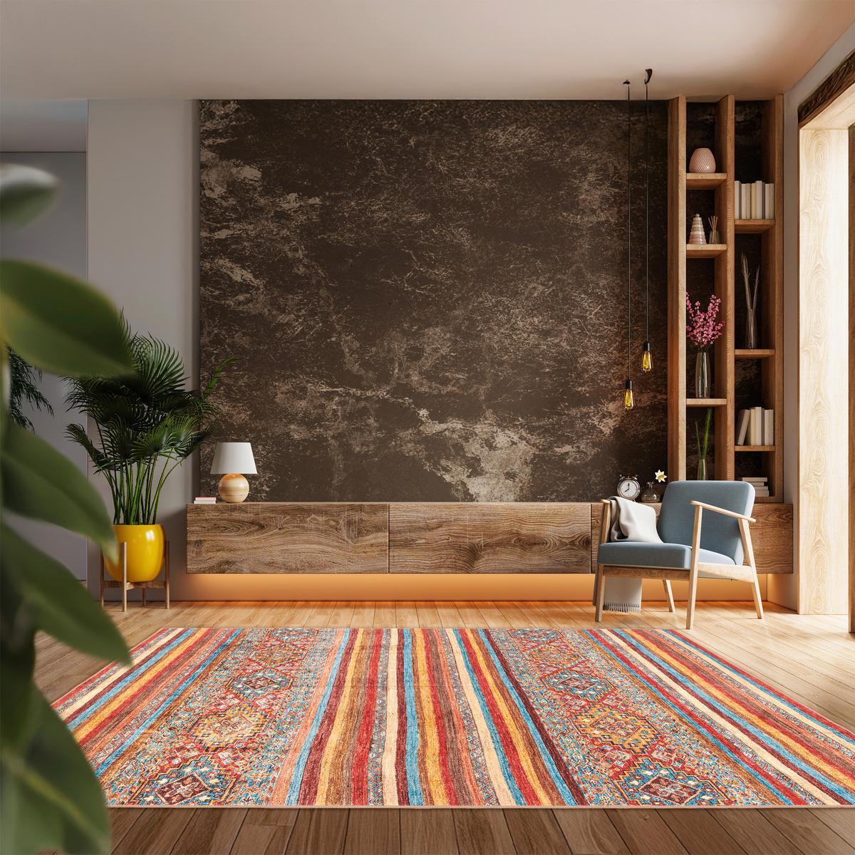 DYWAN VINTAGE AZMEO CORTEA-CLASSIC8177 - czerwony/różnokolorowy, Design, tkanina (200/290cm) - Lindorug
