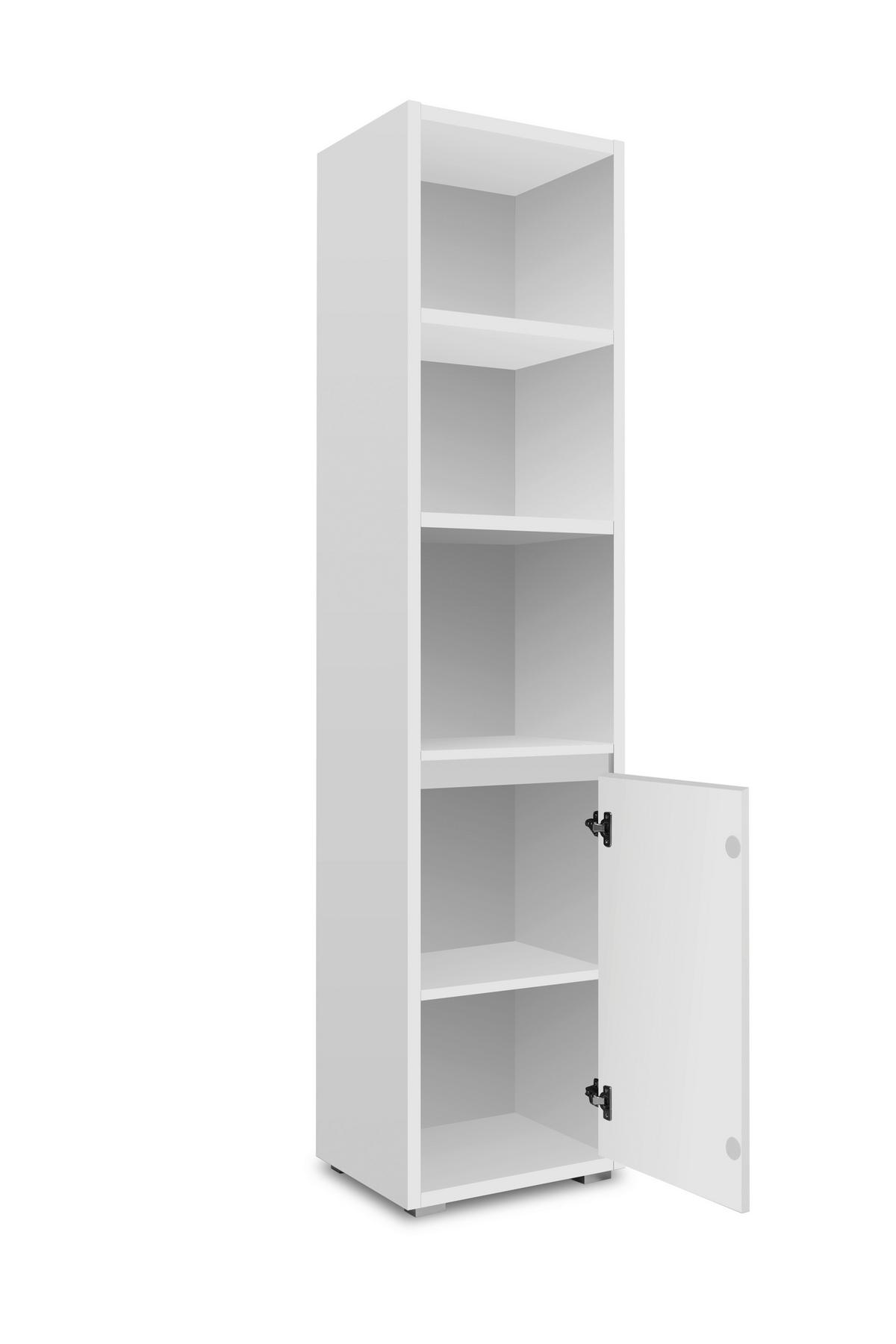 Arhivska Omara Image 25, Bela - srebrne barve/bela, Basics, umetna masa/leseni material (45/191/37cm) - MID.YOU