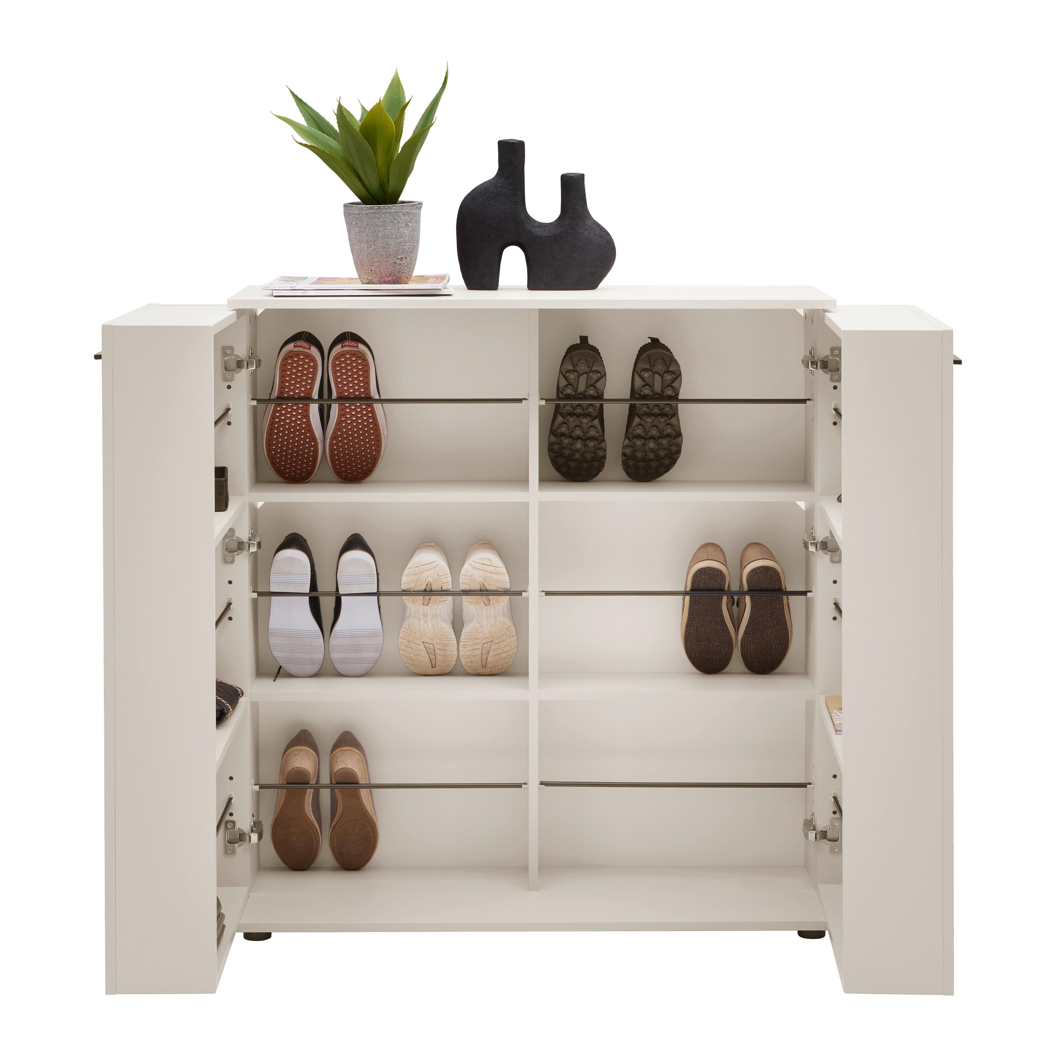SKOSKÅP MOVE 02A - multicolor/svart, Design, trämaterial/plast (100/110/34cm) - Mömax