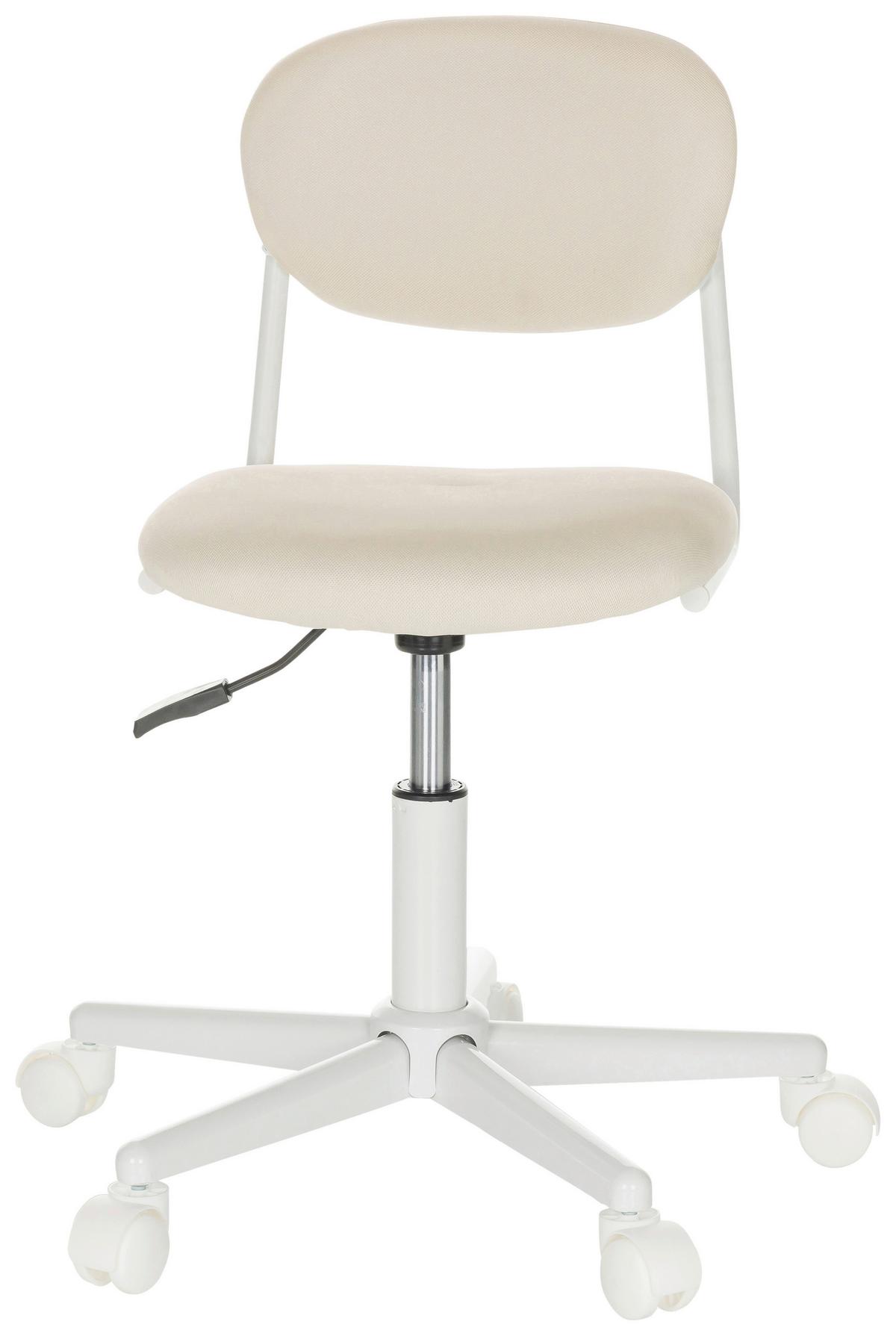 Otroški Vrtljivi Stol Kiddy Base I, Bež - bela/bež, Basics, umetna masa/tekstil (60/72-83/60cm) - MID.YOU