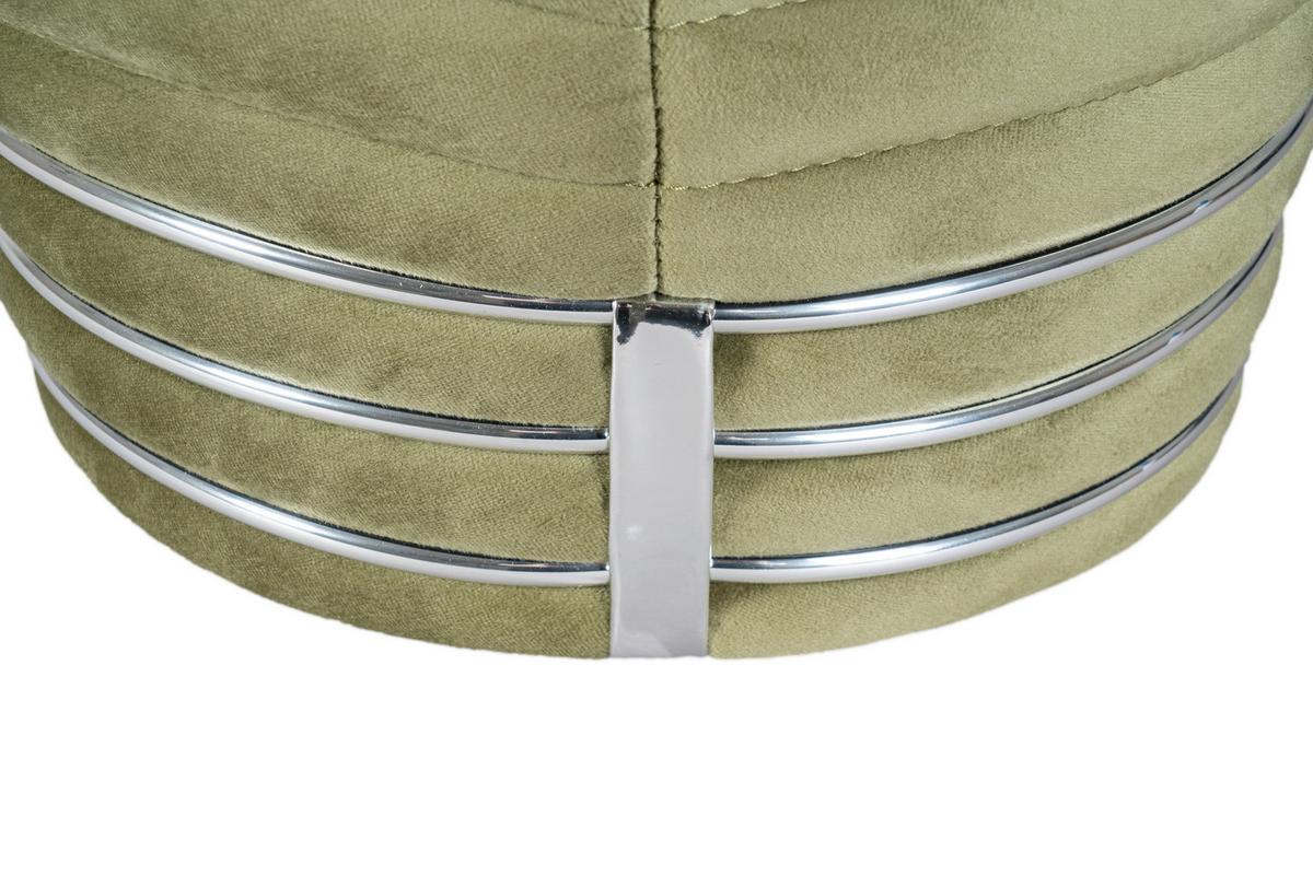 HOCKER DORIC 325 - Graphitfarben/Grün, Design, Textil (42/50cm) - Kayoom