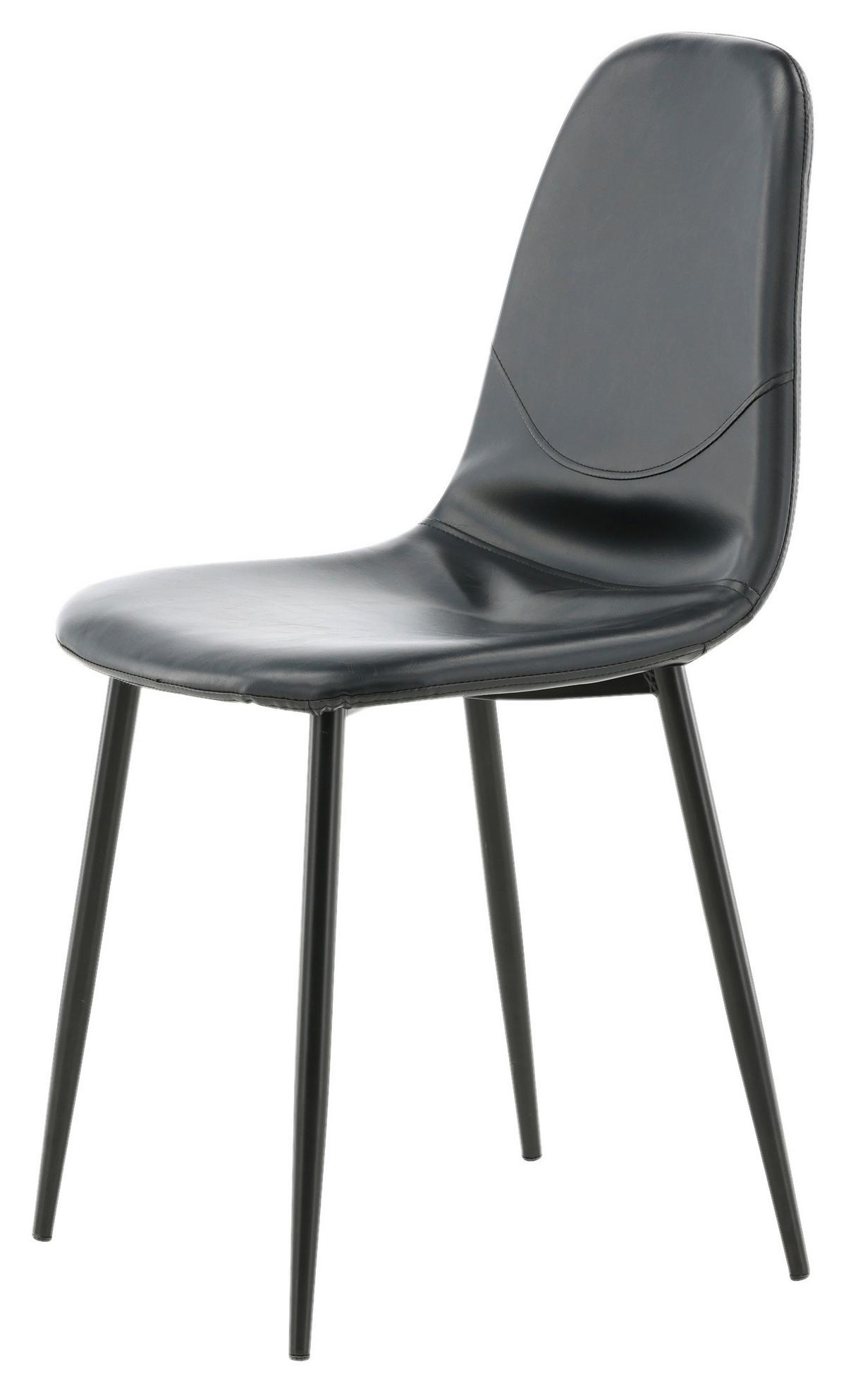 STUHL-SET POLAR - Schwarz, Design, Textil/Metall (43,5/85,3/43cm) - Livetastic