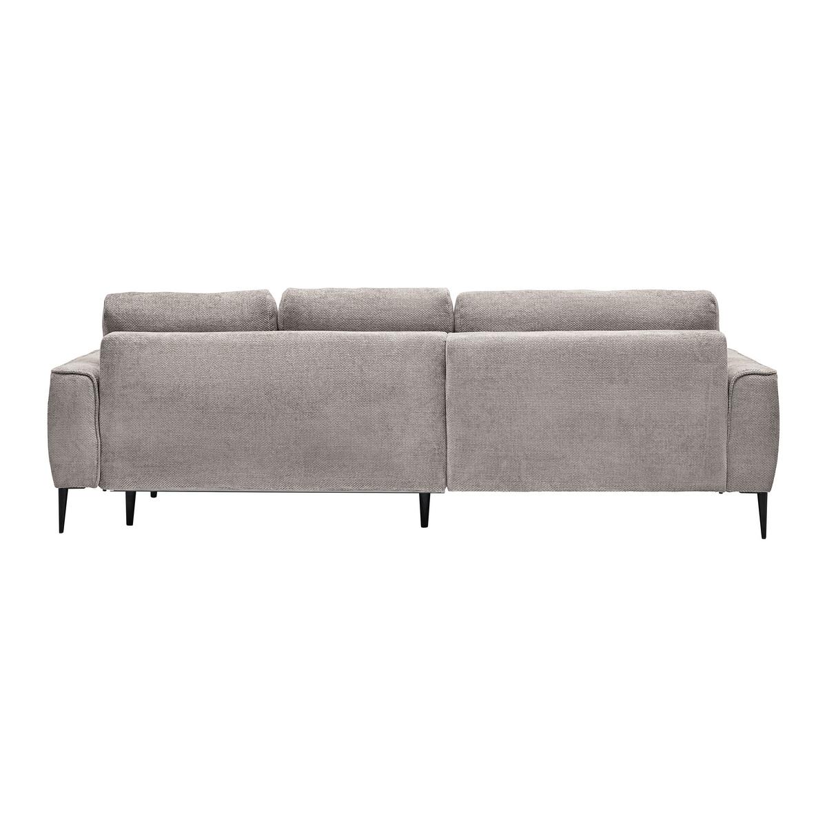 Ecksofa Custom Hellgrau - Hellgrau/Schwarz, MODERN, Textil/Metall (164/85/255cm) - Mömax