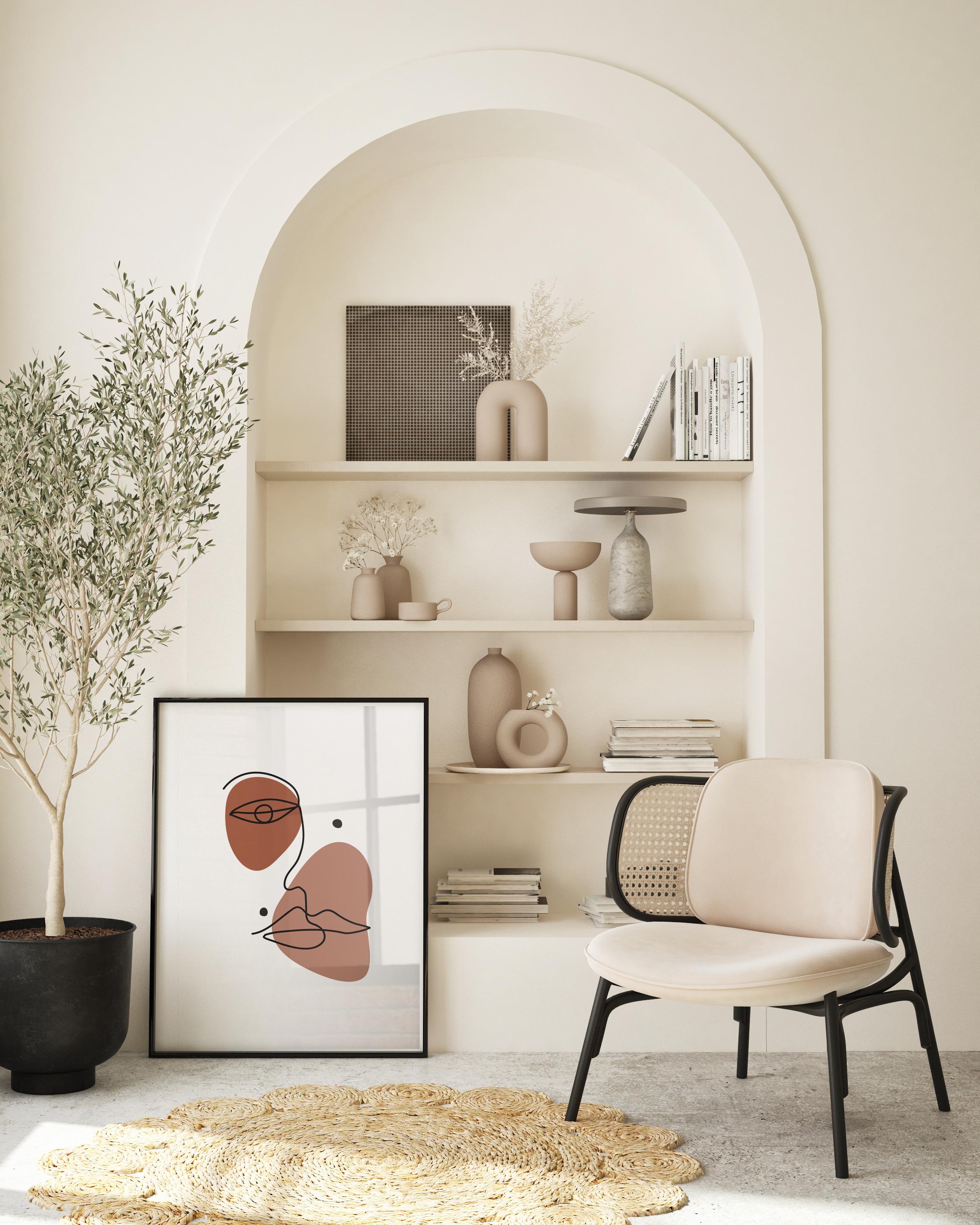 Bild Image ca. 50x70cm - Schwarz/Braun, Holzwerkstoff/Papier (50/70cm) - Modern Living