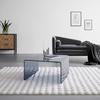 SOFFBORD WING - grå, Modern, glas (70/70/40cm) - Mömax