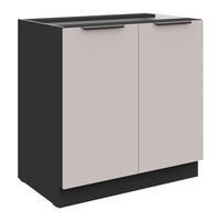 Baza 80 2 Vrata/1 Polica Arona - bež/crna, Moderno, drvni materijal/metal (80/82/52cm)