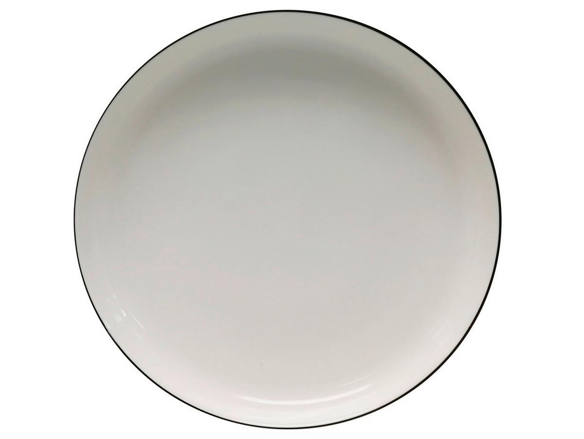 SERWIS OBIADOWO-ŚNIADANIOWY OSLO - czarny/biały, Design, ceramika - Novel