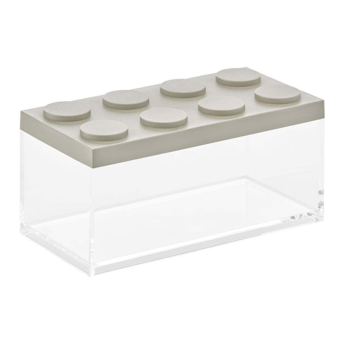 Vorratsdose Matea in Transparent/Braun ca. 1,5 l - Transparent/Graubraun, Kunststoff (10/20/10,5cm)