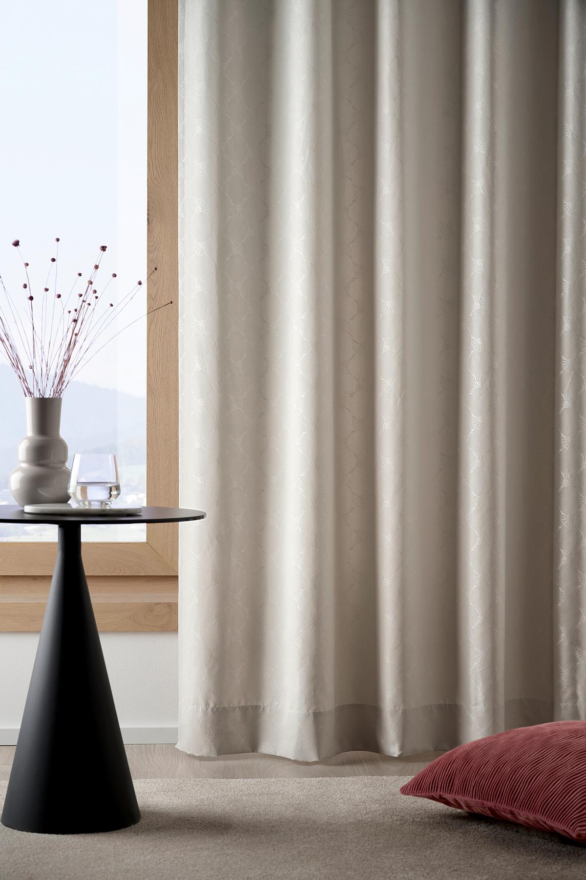 ZASŁONA GOTOWA J-ELEGANCE JOOP! - beżowy/kolor naturalny, Basics, tkanina (130/250cm) - Joop!