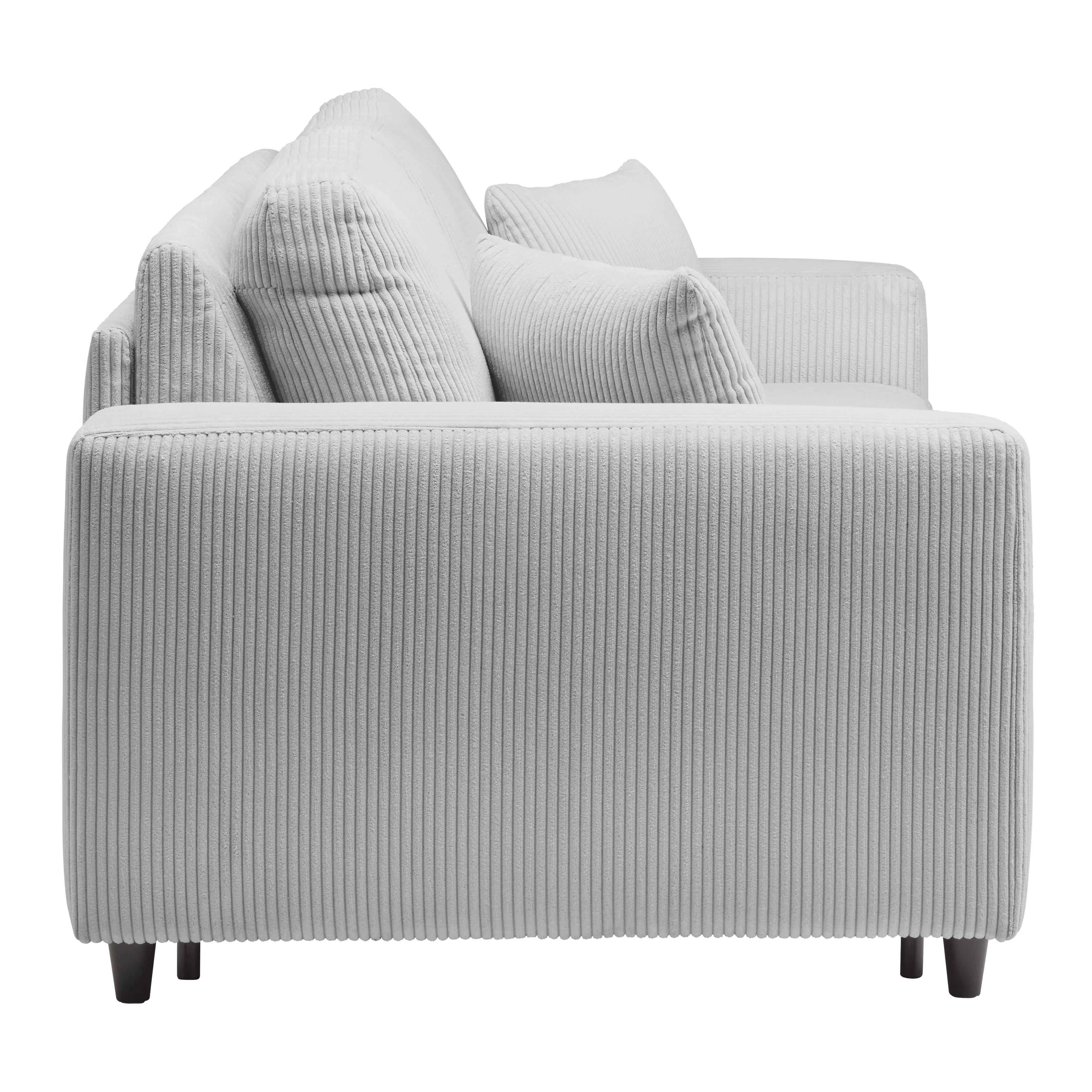 BÄDDSOFFA AGNETA -BASED- - ljusgrå/svart, Modern, trä/textil (200/83/97cm) - Based