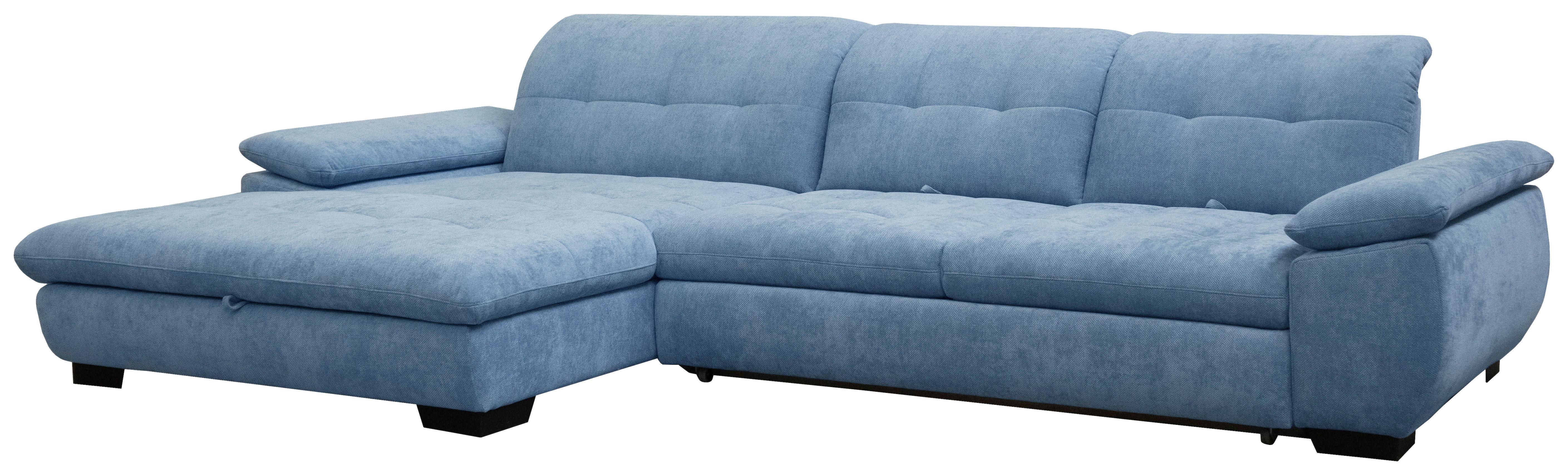 Coltar BELLAGIO - albastru, Modern, carton/material pe bază de lemn (198/328cm) - Premium Living