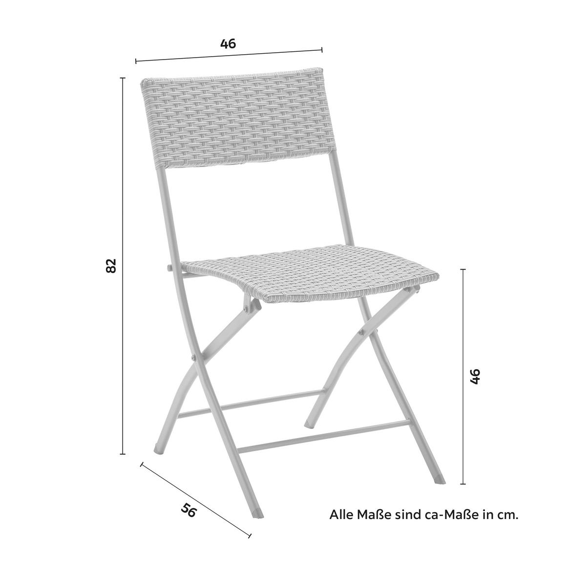 Balkonski Set Mario - sivo-smeđa, Moderno, tekstil/metal (110/86,5/80cm) - Bessagi Garden