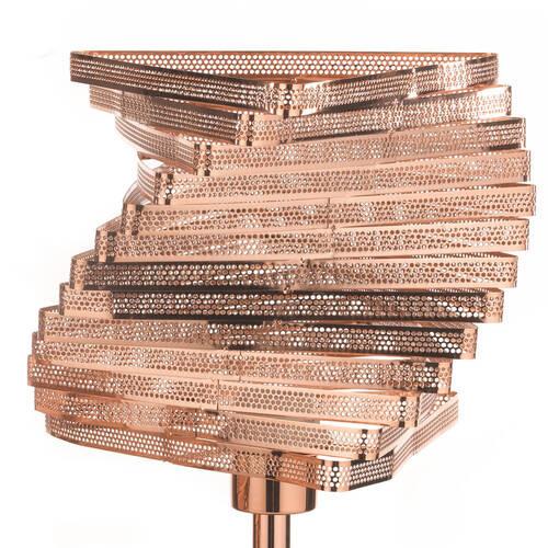 Tischleuchte Rame Kupferfarben max. 22 Watt - Kupferfarben, Design, Metall (25/40cm)