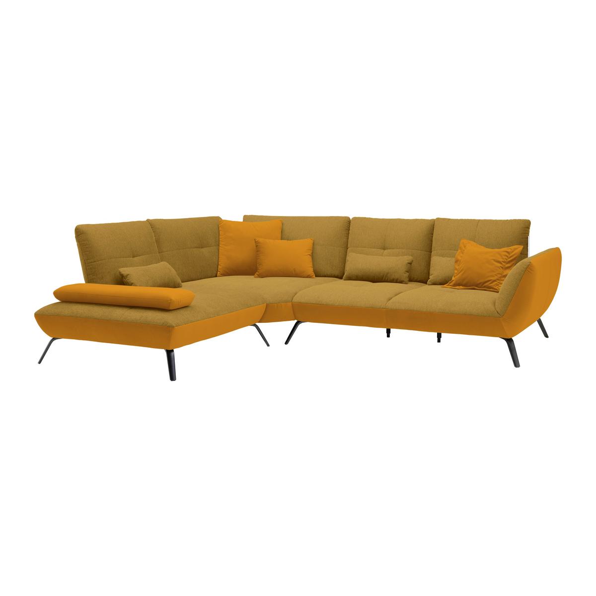 Wohnlandschaft Trendy Goldfarben/Senfgelb - Senfgelb/Goldfarben, MODERN, Holzwerkstoff/Textil (250/93/310cm) - Premium Living