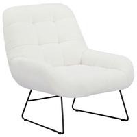 Fotelj Dot, Bela - črna/bela, Basics, kovina/tekstil (81/86/83cm) - Livetastic