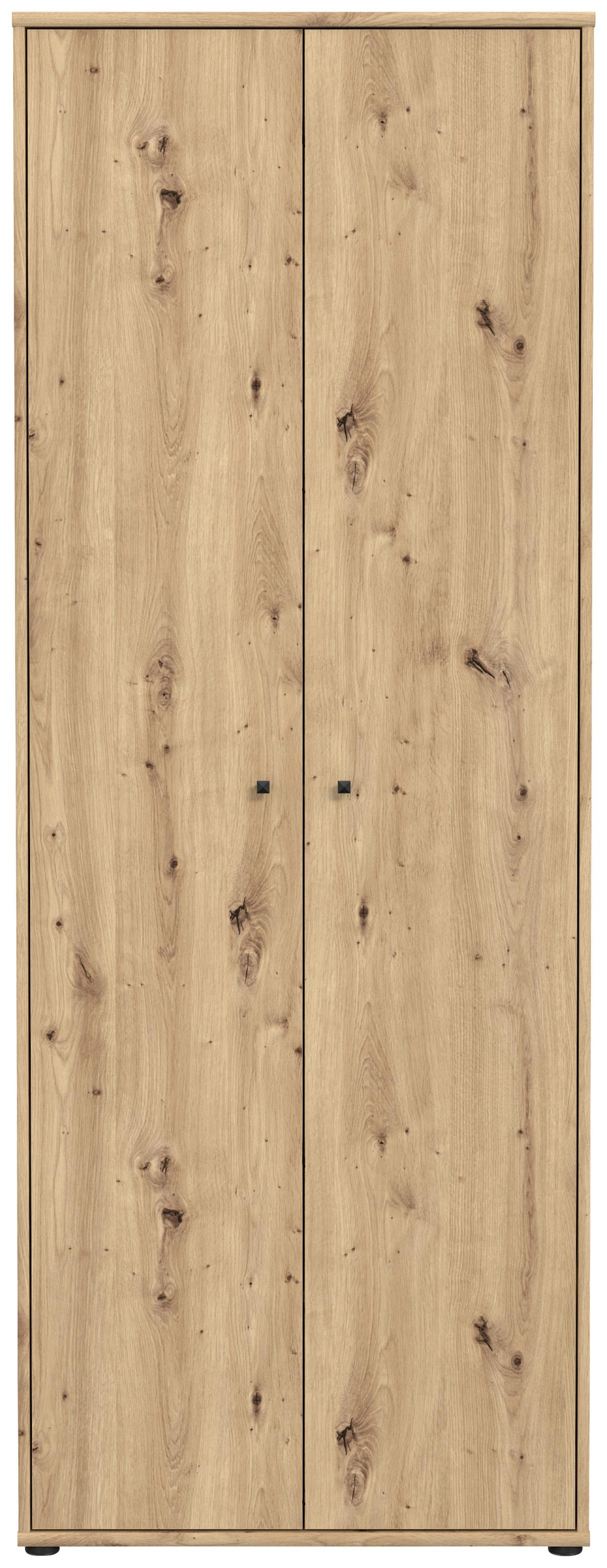 Omara S Klasičnimi Vrati Tempra 2, Barva Hrasta - hrast artisan, Design, leseni material (73,7/197,5/34,8cm)