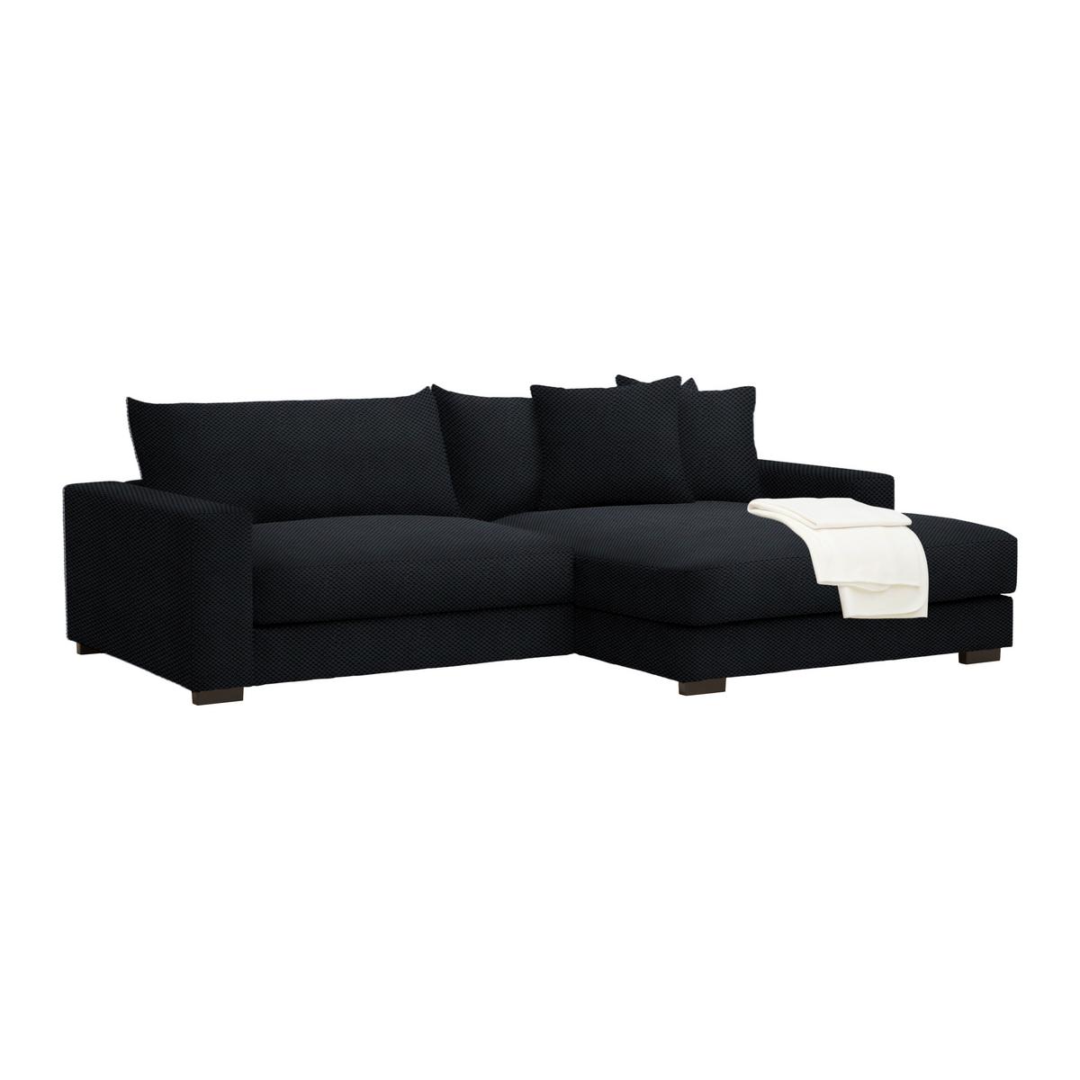 Ecksofa Pedro Schwarz - Schwarz, MODERN, Textil (265/83/180cm) - Mömax