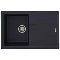 Granitspüle Columbia ca. 78x18,5x50 cm Schwarz - Schwarz, Trend, Stein (78/18,5/50cm) - Respekta