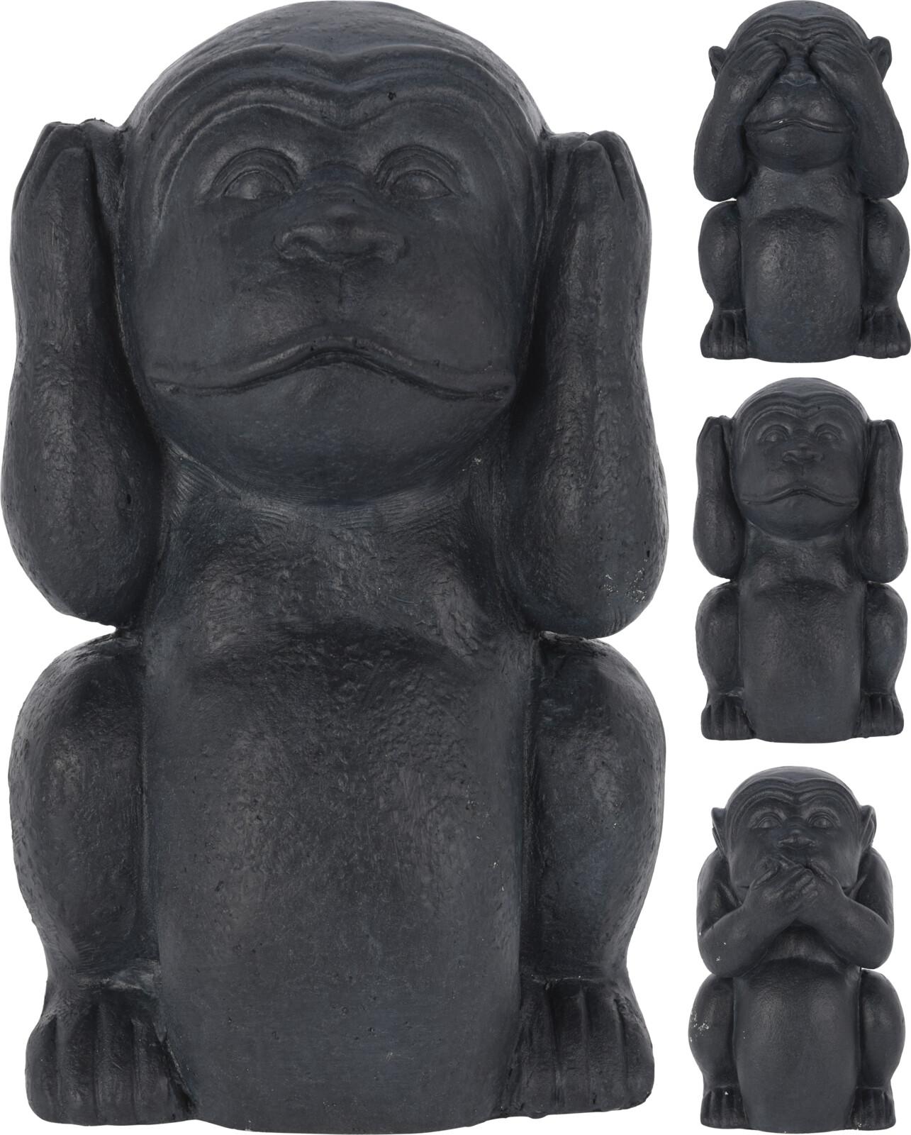Dekor Állatfigura Gorilla - kő (22/18/35cm)