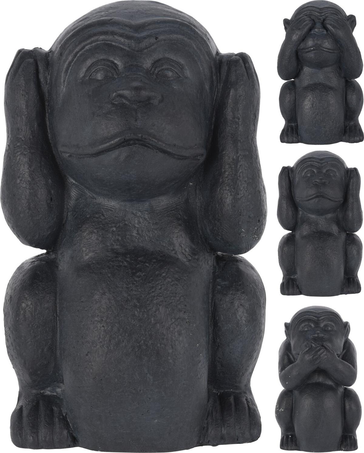 Dekor Állatfigura Gorilla - kő (22/18/35cm)