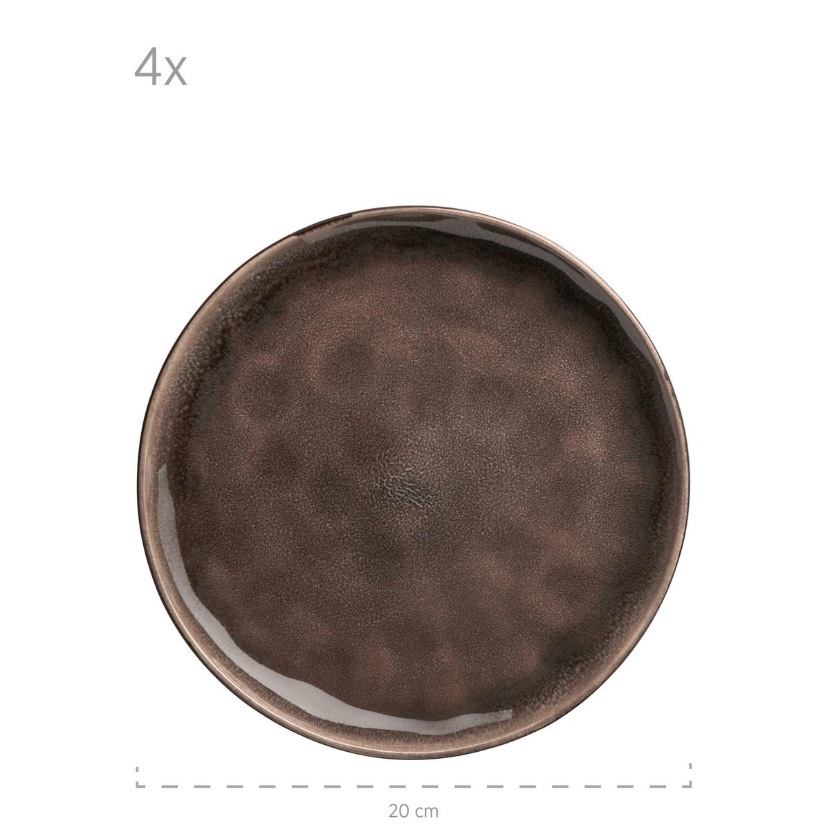 KOMBISERVICE NIARA ORGANIC - Schwarz/Braun, Basics, Keramik - Mäser