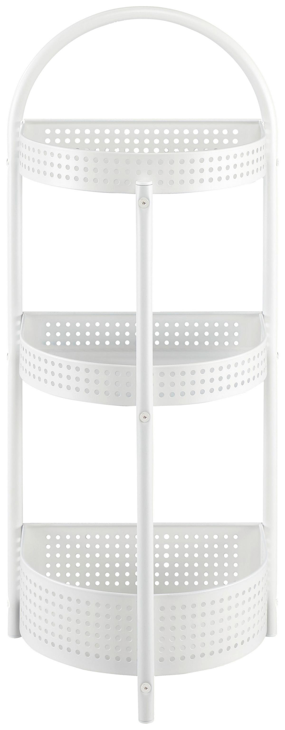 Regal Ancona Weiss Matt - Weiss, Modern, Metall (34/84.5/28cm) - Mömax