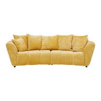 Bigsofa Bonelli in Gelb - Gelb/Schwarz, MODERN, Kunststoff/Textil (280/74/120cm) - Mömax