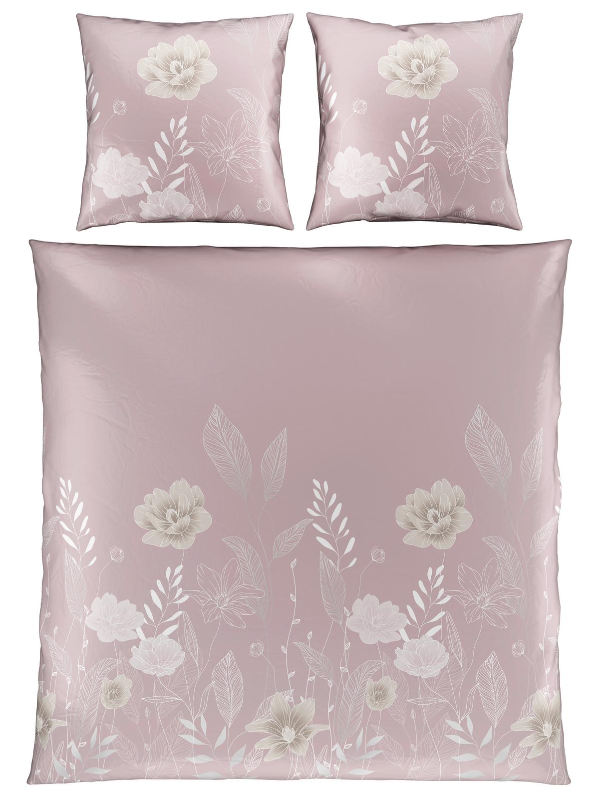 Bettwäsche Nala XXL Mauve ca. 200x200cm - Mauve, ROMANTIK / LANDHAUS, Textil (200/200cm) - Modern Living