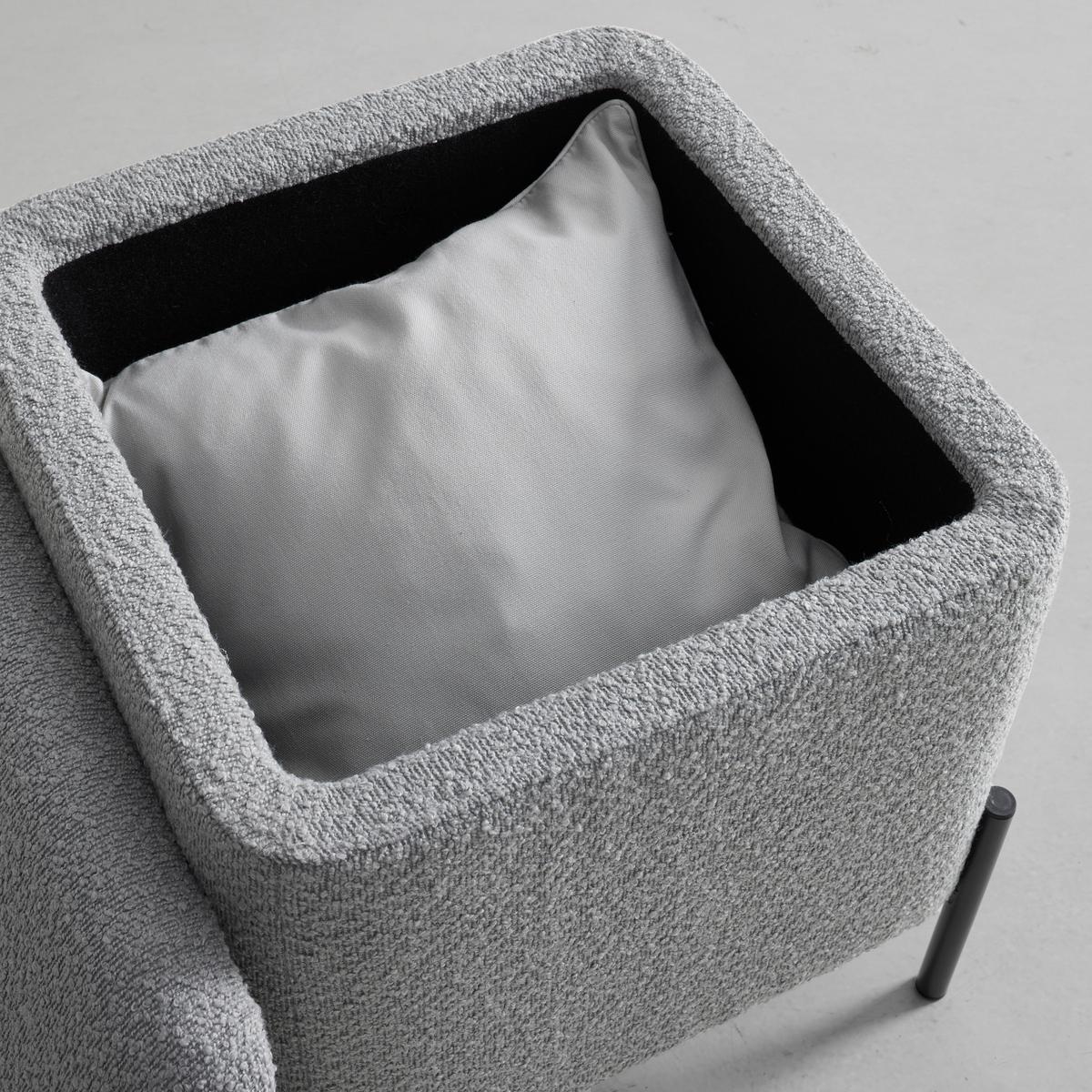Hocker Mixo Grau - Schwarz/Grau, MODERN, Holzwerkstoff/Textil (43/50/43cm) - Mömax