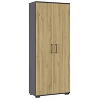 AKTENSCHRANK GW-PROFI 2.0 - Eichefarben/Graphitfarben, KONVENTIONELL, Holzwerkstoff (80/200/40cm) - Germania