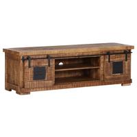 KOMODA NISKA BARNEY - kolor naturalny/czarny, Konventionell, metal/drewno (160/50/45cm) - Landscape
