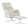 RELAXFÅTÖLJ STAR - vit/cremefärgad, Modern, metall/textil (72/107-95/86-110cm) - Mömax