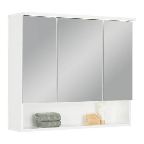 Spiegelschrank Best 80 in Weiß - MODERN, Glas/Holzwerkstoff (80/70/23cm) - Mömax