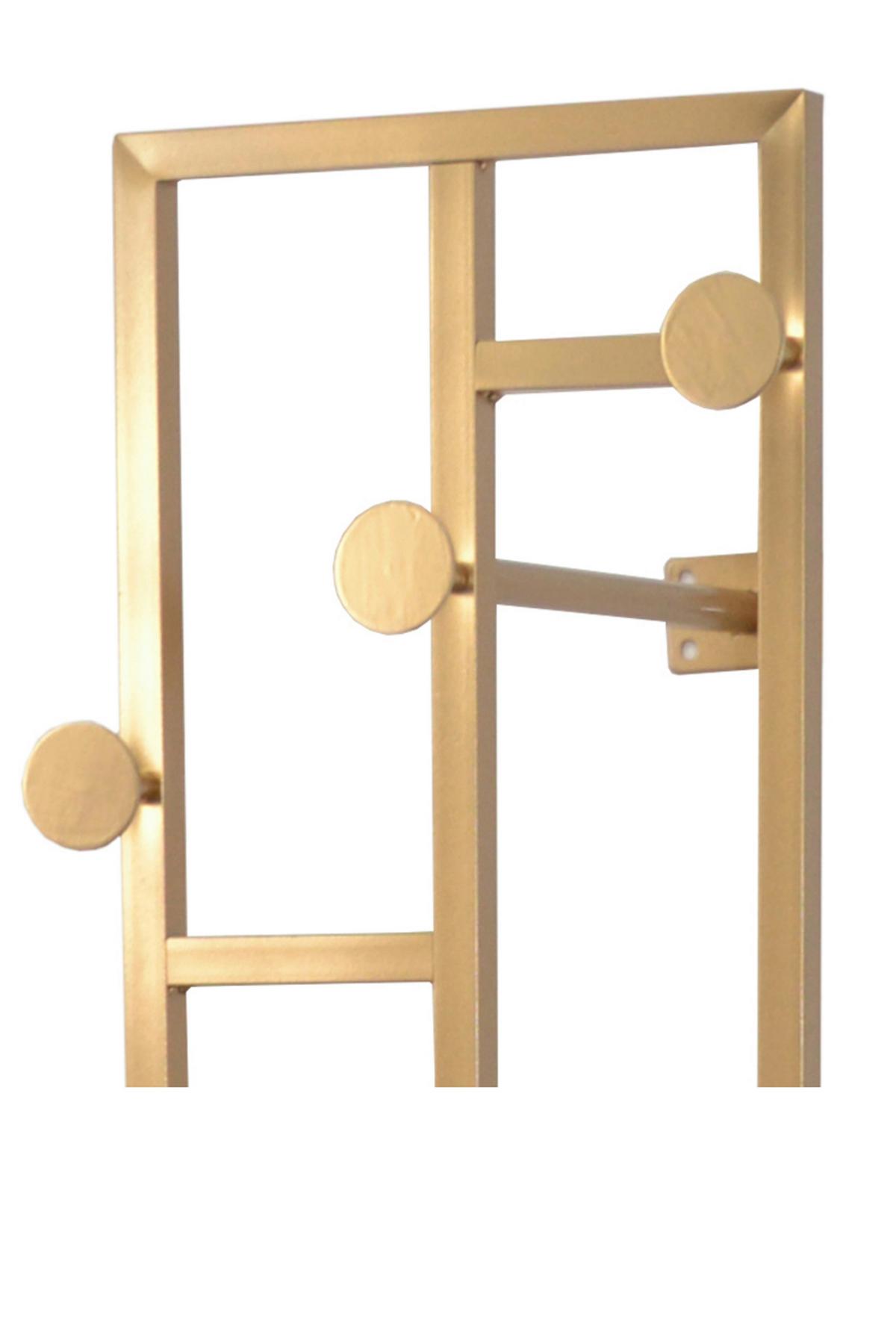 WIESZAK ŚCIENNY ANKE - kolor złoty, Design, metal (36/33,5/180cm) - MID.YOU