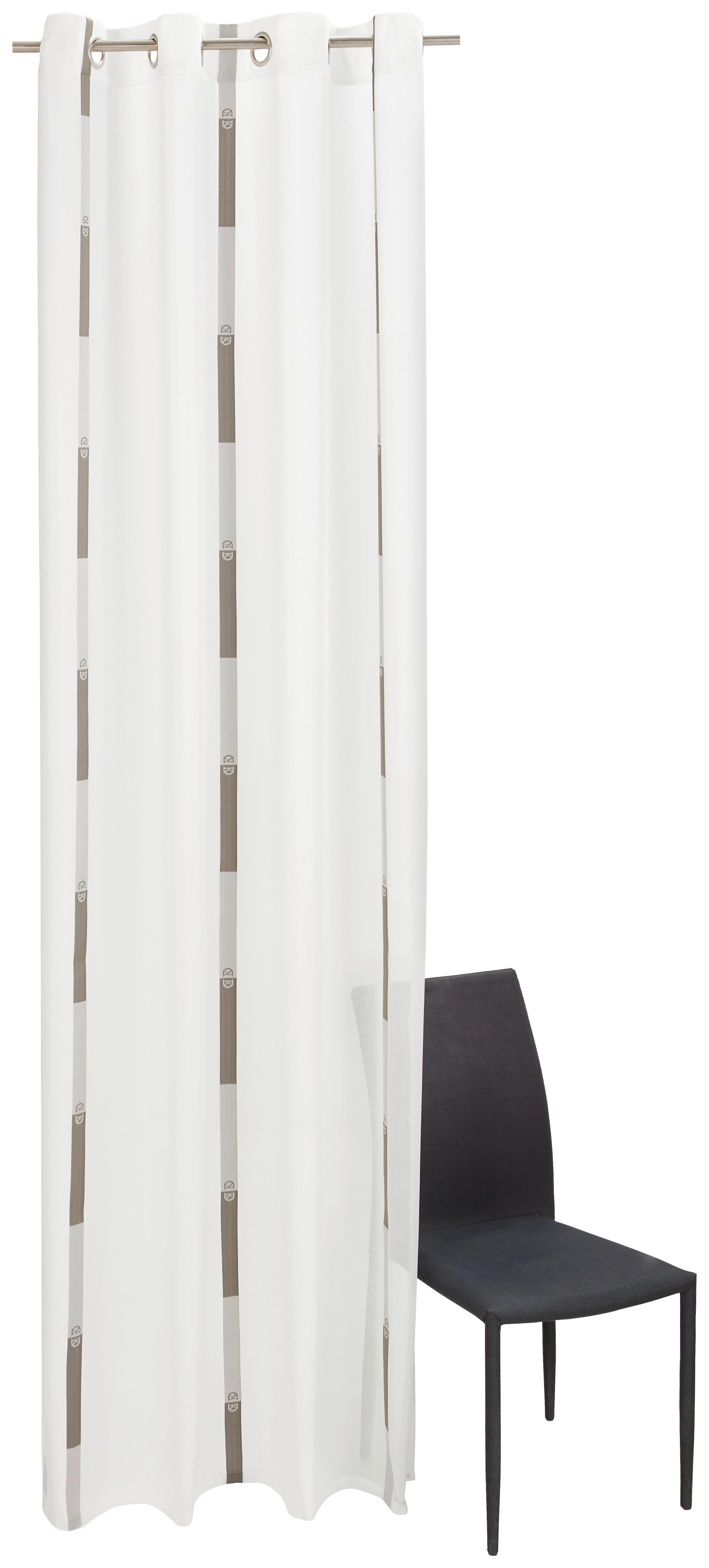 ZASŁONA NA PRZELOTKACH MIGUEL - szary/taupe, Konventionell, tkanina (140/260cm) - Dieter Knoll