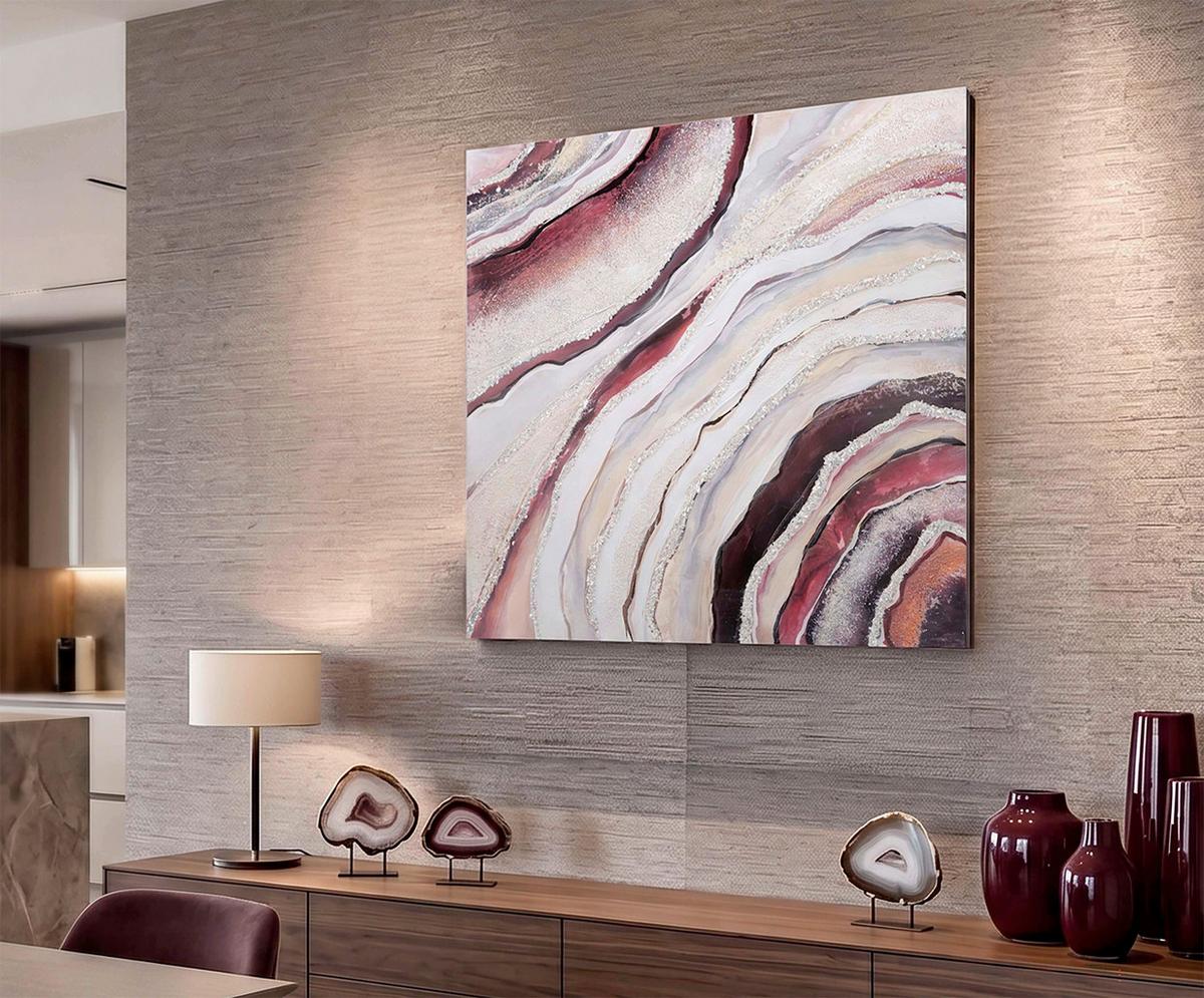 Leinwandbild Multicolor ca. 80x80cm - Multicolor, Basics, Holz/Textil (80/80/2.8cm)