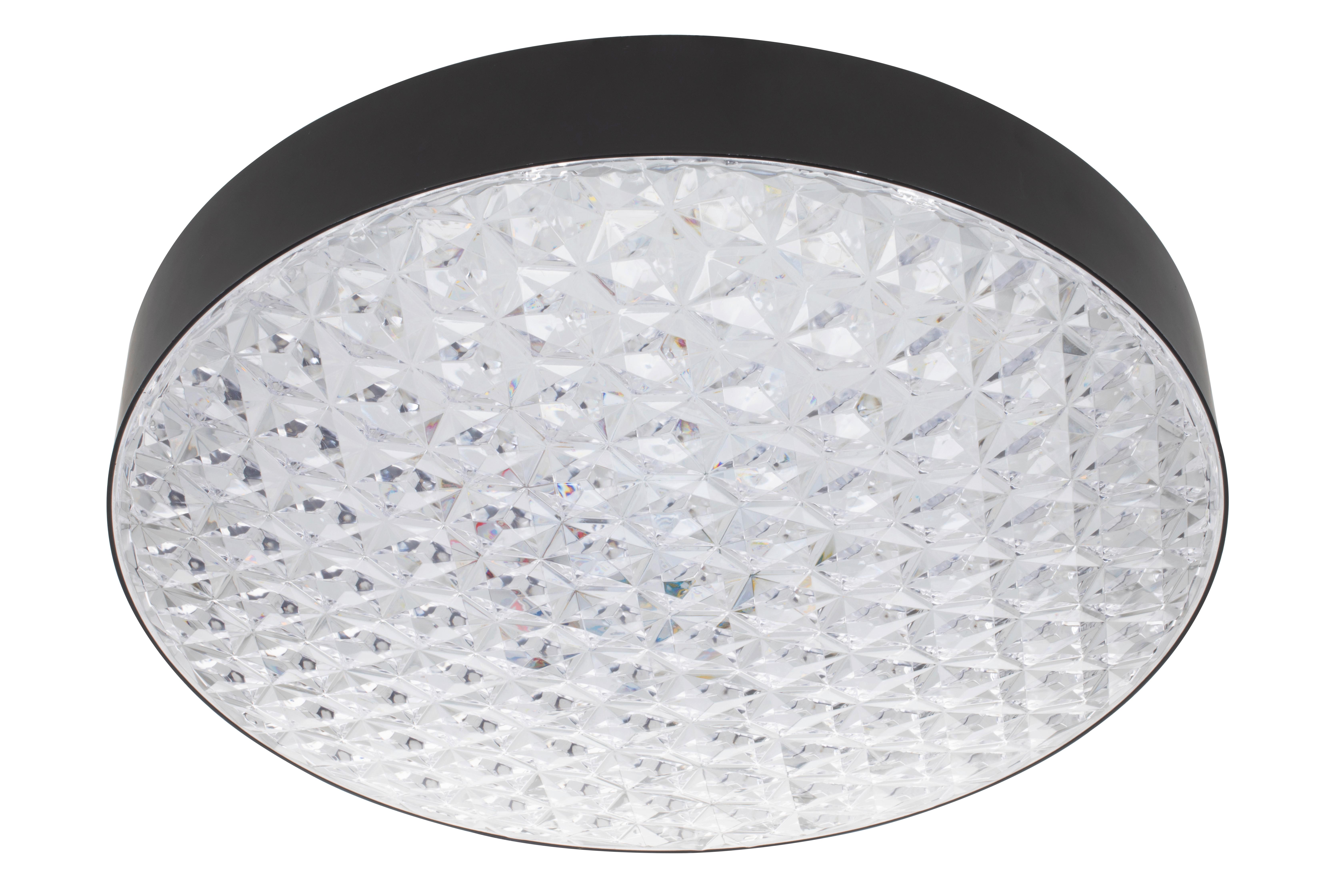 LAMPA SUFITOWA LED BRESCIA - przejrzysty/czarny, Trend, tworzywo sztuczne (50/12cm) - Novel