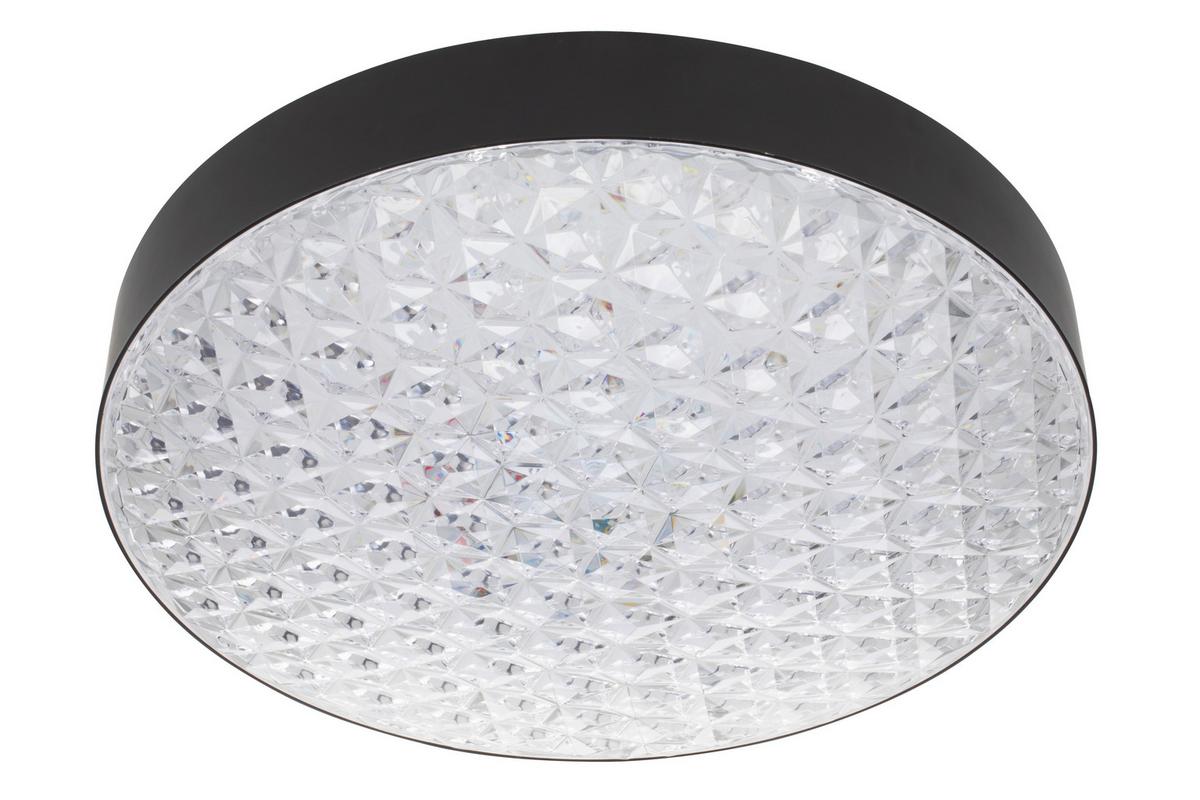 LAMPA SUFITOWA LED BRESCIA - przejrzysty/czarny, Trend, tworzywo sztuczne (50/12cm) - Novel