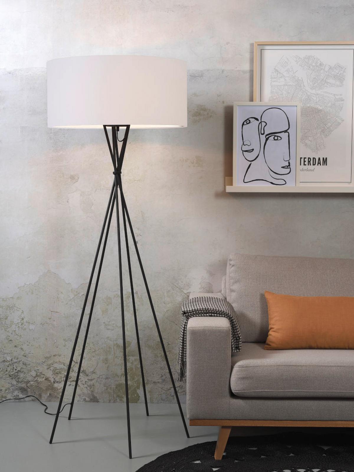 LAMPA STOJĄCA LIMA/F/B/6030/W - biały/czarny, Trend (61/61/175cm) - It's about Romi