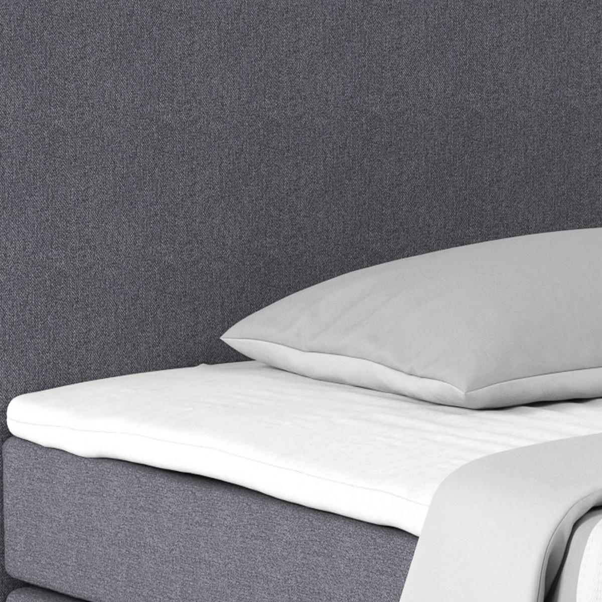 Boxspring Krevet Nero - tamno siva/boje kroma, Konvencionalno, tekstil/metal (140/200cm) - Best Price