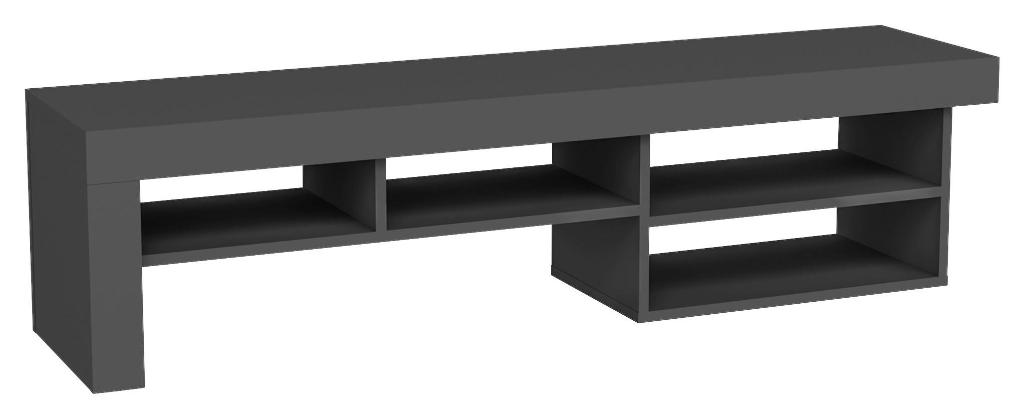 Nizka Omarica Hestia - antracit, Design, leseni material (160/40/38cm) - MID.YOU