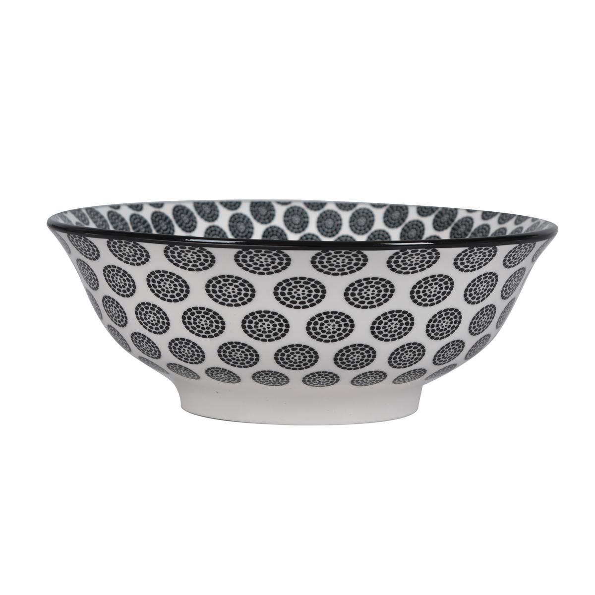 Suppenteller Shiva Schwarz/Weiß - Schwarz/Weiß, LIFESTYLE, Keramik (21/7,8cm) - Mömax