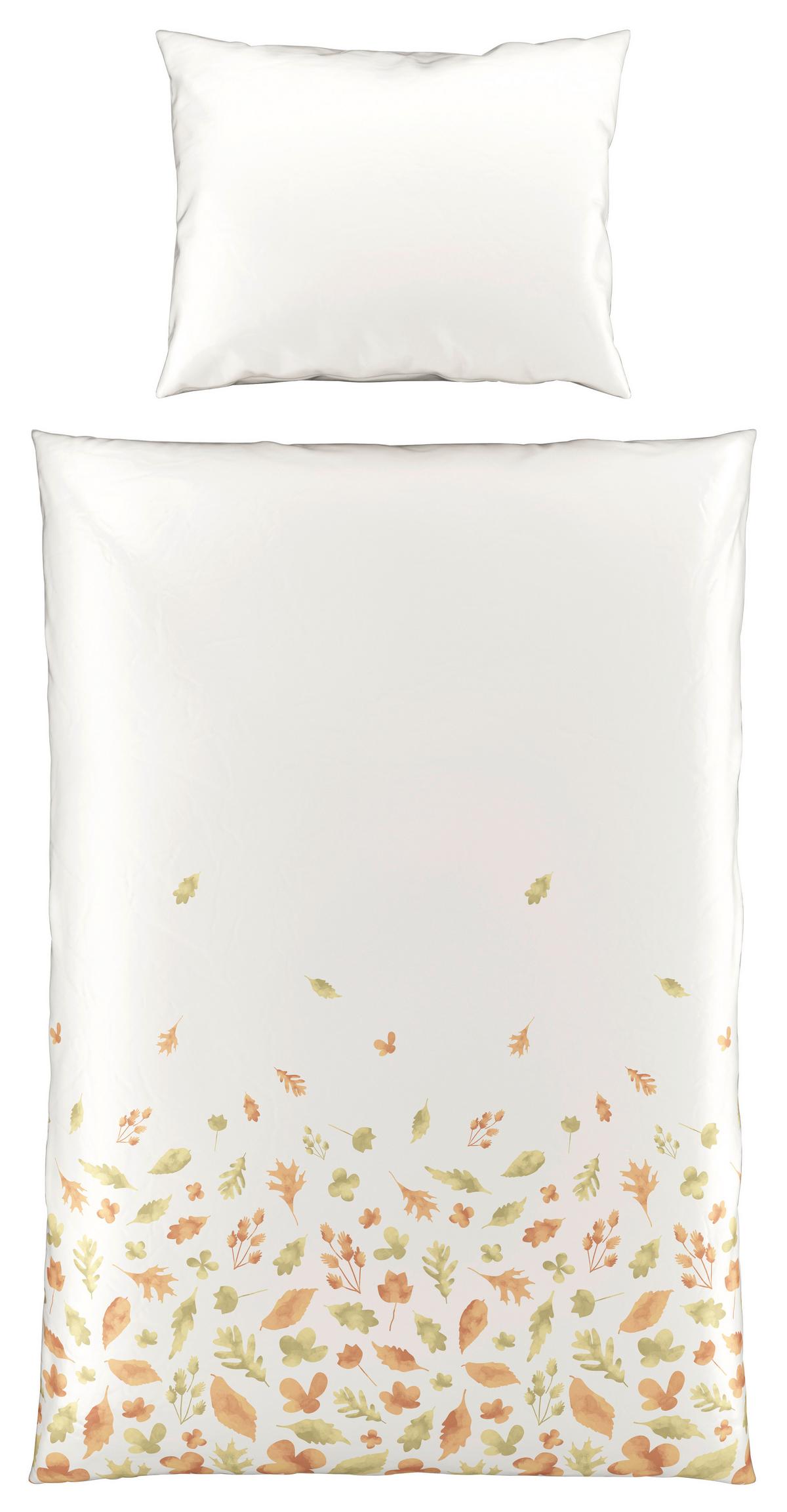 Ágyneműhuzat-garnitúra Streublätter - fehér, Modern, textil (140/200cm) - Modern Living