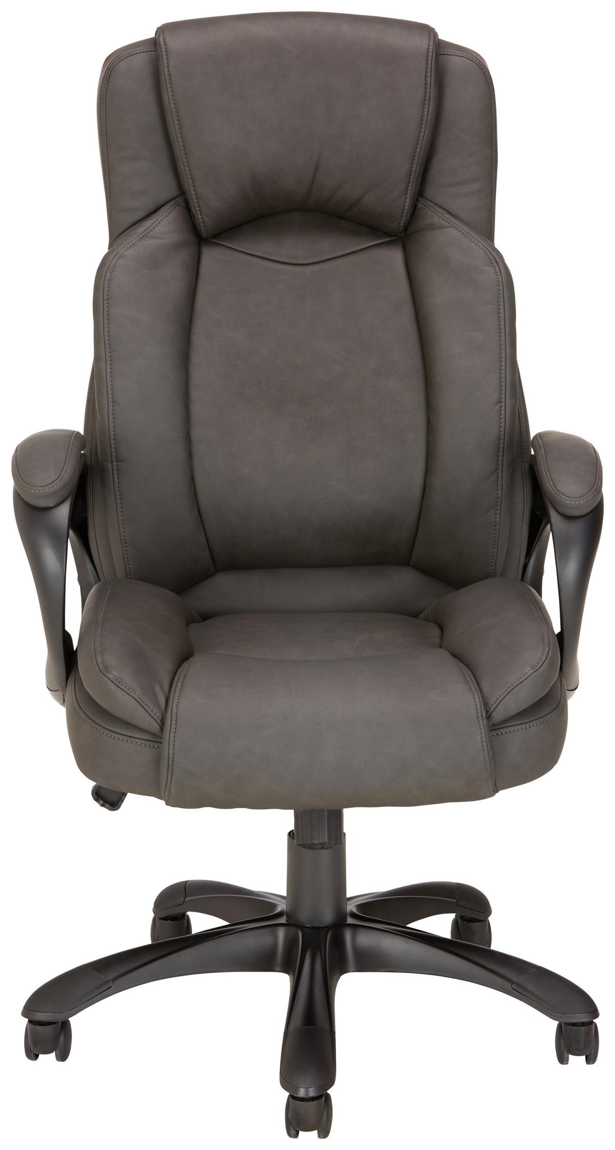 Chefsessel in Grau - Schwarz/Grau, KONVENTIONELL, Kunststoff/Textil (67/116,5-126/75cm) - Mömax