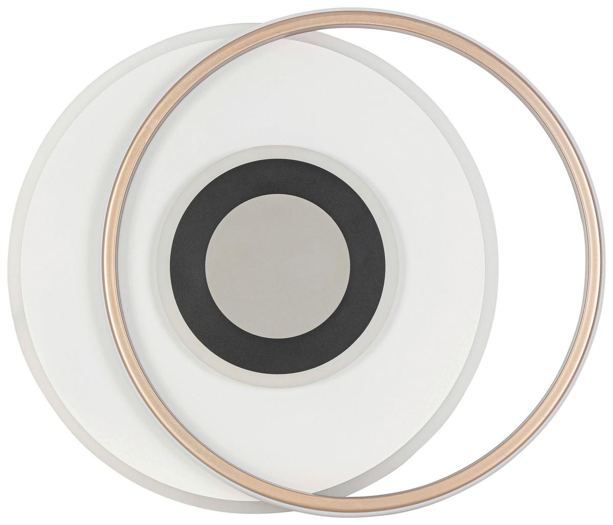 Stropna Led-svetilka Kitkol - črna/bela, Moderno, kovina/umetna masa (48/40/6cm) - Mömax